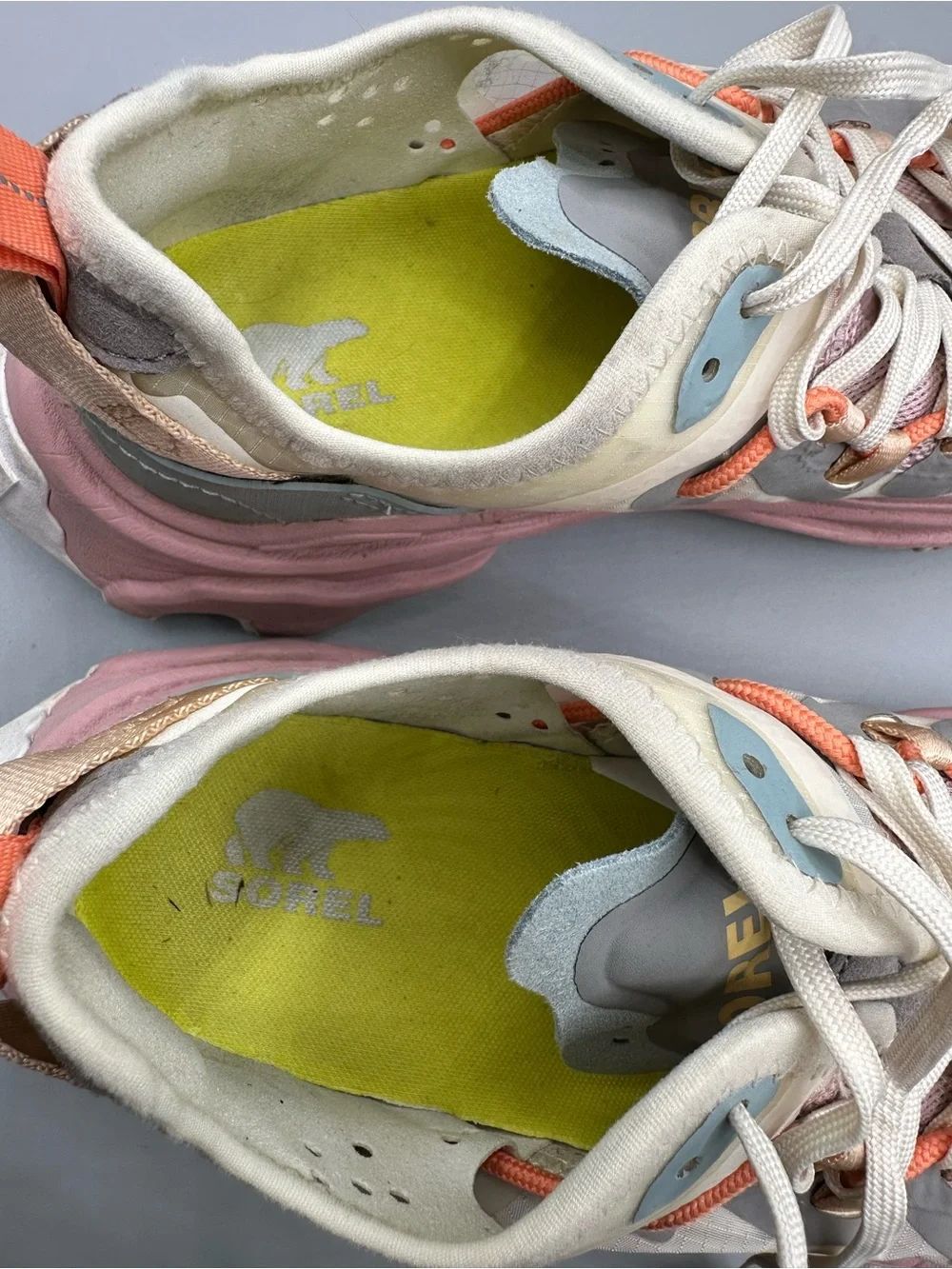 Sorel Kinetic Breakthru Tech Lace Sneaker Women 7 Chalk/Eraser Pink - Picture 9 of 10